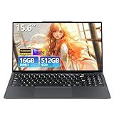 15.6 inch Laptop, Laptops with Core processor (up to 3.40GHz), Gaming Laptop 16GB RAM 512GB ROM, FHD 1920 x 1080, Win 11 Pro Traditional Laptops Computers with WIFI BT 5.0 Netbook For Student Busines