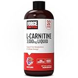 Force Factor L-Carnitine Liquid 3000mg, Maximum Strength Supplement to Support Fat Metabolism, Cellular Energy & Muscle Recovery, High Absorbing, Non-GMO, Berry Flavor, 16 oz Bottle