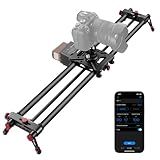 NEEWER 31.5"/80cm Motorized Camera Slider, App Wireless Control DSLR Carbon Fiber Dolly Rail Slider with 4400mAh F750 Battery (Charger Not Included), Support Video Mode, Time Lapse Photography, ER1-80