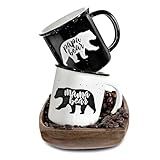 Mama Bear Papa Bear Mug Set of 2, Mom Dad Gift, Parents Couple Coffee Mug