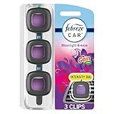 Febreze Car Air Freshener Vent Clip Gain Moonlight Breeze Scent, .07 oz. Car Vent Clip, Pack of 3 and Stay-Fresh Storage Case