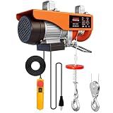 Electric Winch, 440 lbs Material Handling Tool, 110V Electric Hoist with 13ft Remote Control,39.4ft Single Cable Lifting Height & 11.5 Ft Power Cord, Warehouses, Construction Site, Attic