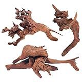 WDEFUN 3 PCS Natural Driftwood for Aquarium Decor, 7-11" Assorted Branches for Fish Tank & Reptile Terrarium, Fast Sinking Wood for Aquascaping, Safe for Betta, Shrimp & Snails