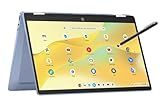 HP Convertible 2-in-1 Chromebook in Blue 14" Touch FHD Intel 4-Core up to 3.40GHz 4GB Ram 64GB Storage 4K Graphics Super-Fast WiFi Chrome OS (14b - Renewed)