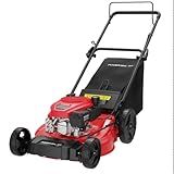 PowerSmart 21" 3-in-1 Push Lawn Mower, 144cc Engine,Mulching, Bagging, Discharging, High Wheels, Lightweight and Easy Assembly,6 Cutting Height, Lightweight,for Garden Yard