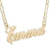 Beleco Custom Name Necklace 18k Gold/Rose Plated or Silver Plated - Personalized Name Necklace