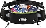 AiRunTech Hydration Running Belt with Bottles Zero Bounce Design for Running, Triathlon, Marathon, 10K, 5K, Trail Fit for Most Smartphones(2 * 10OZ bottle)