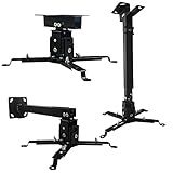 Tonalee Projector Mount Wall or Ceiling Projection Mount Bracket with Adjustable Height and Extendable Arms Mounts for Home and Office Projector