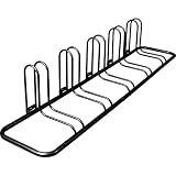 Retrospec Stash Rack 2, 4 & 5 Bike Floor Stand Bicycle Storage Organizer for Mountain Bike, Road Bike, Weather Resistant Fine Powder Steel Coating Fits Wheels up to 3", Black, 5 Bike