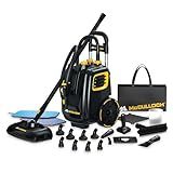 McCulloch MC1385 Deluxe Canister Steam Cleaner, 2-Hour Runtime, Chemical-Free, 23 Accessories: Mop Head, Brushes & More - Built for Home, Tile, Carpet, Furniture, & Personal Car Detailing