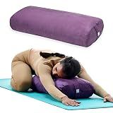 Gaiam Yoga Bolster Pillow, Supportive Cushion for Restorative Yoga (Purple)