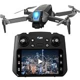 Drone with Camera 4.5" LCD Screen on Controller, Drone with Screen, FPV Drones with Brushless Motor for Adult Beginner, Foldable RC Quadcopter, One Key Start, Easy to fly, Toy for Kids Adult Beginners