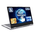 Exilapsire 15.6" 2-in-1 Touchscreen Laptop Computer, AMD A9 Processor up to 3.2GHz, 8GB RAM 256GB SSD, Convertible Notebook with IPS FHD Display, USB-C, WiFi, Win11 Laptop for Work, Study & Home