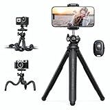 Lamicall Tripod for iPhone - 3 in 1 Flexible Phone Tripod with Wireless Remote - iPhone Stand for Video Recording Vlogging Selfie Valentines Day Gift Compatible with Phone GoPro, Digital Camera