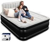 Queen Air Mattress with Headboard, Built-in Pump, 800 lbs Heavy-Duty Support, 19" Raised Upgraded Comfort, 48-Hour Leak-Tested, 3.5 Min Inflatable Portable Blow Up Mattress for Home, Guest & Camping