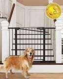 Cumbor 29.7-46" Baby Gate for Stairs, Mom's Choice Awards Winner-Auto Close Dog Gate for The House, Gifts for Mom, Easy Install Pressure Mounted Pet Gates for Doorways, Black