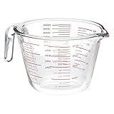 Amazon Basics Glass Measuring Cup, Precise 8 Cup Capacity, Clear Kitchen Measuring Tool, 2 L