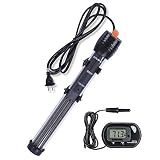 Orlushy Submersible Aquarium Heater, Adjustable Fish Tahk Heater with Free Thermometer Suitable for Marine Saltwater and Freshwater