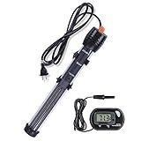 Orlushy Submersible Aquarium Heater, Adjustable Fish Tahk Heater with Free Thermometer Suitable for Marine Saltwater and Freshwater