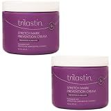 TriLASTIN Stretch Mark Cream for Pregnancy – Hydrating Belly Cream for Pregnant Women- Shea Butter & Vitamin E, Paraben Free, No Added Fragrances - Maternity Body Lotion – 4 oz, 2 Pack