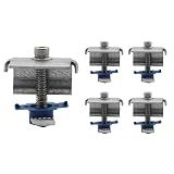 Adamax SPEC158-5PK Solar Panel End Clamps for 1-5/8 in. Steel Strut Channel, Solar Panel Kit with End Clamps and Cone Nuts for Mounting Solar Panels, Pack of 5