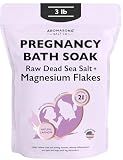 Aromasong Pregnancy Bath Soak 3 LB - 100% Pure Magnesium Flakes with 21 Essential Dead Sea Minerals and Natural Lavender - Better Absorbing Than Epsom Salt