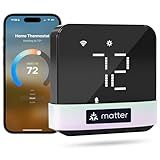 meross Smart Thermostat for Home, WiFi Thermostat Works with Matter, Alexa, Apple Home, Google Assistant, App & Voice Control, 7x24h Scheduling, Energy Saving, C-Wire Required