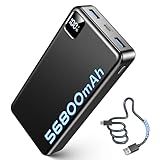 Portable Charger Power Bank, 56800mAh Battery Pack, 22.5W Fast Charging Portable Phone Charger for Camping Travel Essential Compatible with iPhone 17/16/15/14/13 Series, Samsung, Google,iPad-Black