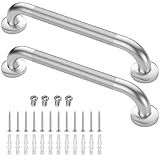 2 Pack 16 Inch Grab Bars for Bathtubs and Showers, Anti Slip Shower Grab Bars Stainless Steel Shower Handle Toilet Handicap Elderly Senior Assist Bathroom Saft Handle