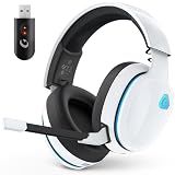 AOC 2.4GHz Wireless Gaming Headset for PS5, PS4, PC, Switch, 45Hr, White