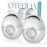 Hands Free Breast Pump Wearable MY-375 - Strong Suction, Low Noise, Wearable Breastfeeding Pump with 4 Mode &12 Levels, Portable Electric Breast Pump 24mm - 19/21/Insert/Flange, 2 Pack (White)