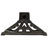 TIKI Cast Iron Torch Stand – Heavy-Duty, Freestanding & Weather-Resistant Torch Base for Patio, Garden, Deck & Backyard – Fits Torch Poles 0.75" to 1.25" – 9" x 9", Black