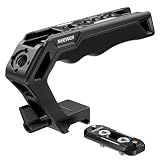 NEEWER Top Handle and NATO Rail Kit, Comfort Silicone Grip with Quick Release NATO Clamp, 3 Cold Shoes and 1/4" 3/8" ARRI Threads, Compatible with SmallRig Camera Cage Video Rig, CA008