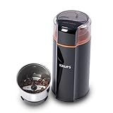 KRUPS Silent Vortex Electric Coffee Grinder: 3 oz Capacity, 5x Quieter, 175W Motor for Coffee Beans, Spices & Herbs - Removable Dishwasher-Safe Bowl, 12-Cup Yield, Black