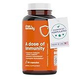 A Dose of Immunity Quercetin with Vitamin C and Zinc, Vitamin D, 500mg Quercetin Bromelain with Echinacea & B Vitamins, Lung Immune Support Supplement 7 in 1 Immunity Defense Booster (60 Count)