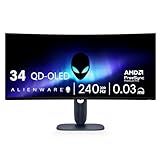 Alienware 34 240Hz QD-OLED Curved Gaming Monitor - AW3425DW - 34.2-inch WQHD (3440 x 1440) 240Hz 0.03ms Display, 1800R Curve, AMD FreeSync Premium Pro, VESA AdaptiveSync, VESA DisplayHDR TrueBlack 400