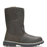 WOLVERINE mens Floorhand Waterproof 10" Steel Toe Work Boot, Dark Brown, 10.5 US