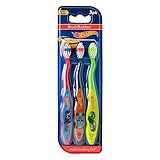 Brush Buddies Hot Wheels Manual Toothbrushes for Kids – 3 Pack | Soft Bristled Children's Toothbrushes with Fun Multi-Colored Designs, Anti-Slip Grip Handles, Perfect for Toddlers, Home Use, or Travel