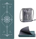 Avoalre Yoga Mat Foldable - Textured Non Slip Exercise Mat -Travel Lightweight Hot Yoga Mat with Carry Bag for Pilates & Home Workouts (72"L x 24"W x 3mm Thick), Green