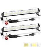 28W LED Shop Light, 5400LM Plug in Garage Light with 6.6 FT Power Cord & Switch, 6000K Daylight White, Plug in LED Work Lighting for Garage, Workshop, Warehouse, Yard, Workbench, basement, 2 Pack