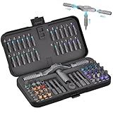 66-in-1 Ratchet Screwdriver Set: Magnetic Precision Screwdriver Set with Multiple S2 Steel Bits - Portable Repair Tool for Electronics Computer Bicycles Glasses Watch Furniture & Home DIY