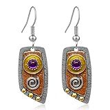 KaFu Bohemian Earrings Dangle Drop for Women Vintage Ethnic Sculpted Earrings Handmade Boho Geometry Statement Earrings Jewelry Gift (vintage)