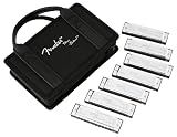 Fender Blues Deluxe Harmonica, Pack of 7 with case (Keys C, G, A, D, F, E, B Flat)