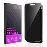 PDDKISS 2 Pack Privacy Screen Protector for iPhone 16 Pro (2024) 6.3 inch Black Anti Spy Tempered Glass