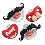 YAPROMO Funny Pacifiers for Babies, Cute Mustache Pacifier 0-6-18 Months, Infants Pacifiers for Toddlers, Funny Lips Pacifier for Boys and Girls, Baby Gift