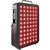 BestQool Red Light Therapy, Dual Chip Clinical Grade LED Device with Near-Infrared Light 660nm 850nm High Power Panel, Ideal for Body, Face, Recovery, Improve Sleep, Skin Health, 105W (Black 60)
