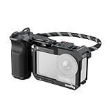 SmallRig Handle Grip Kit for DJI Osmo Action 5 Pro / 4/3 with Cage, Street Photography Grip for DJI, Quick Release, Shutter Button, Cold Shoe, Wrist Strap, 1/4 Threaded Hole for Tripod Selfie Stick