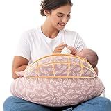 Momcozy Original Nursing Pillow for Breastfeeding-Pioneering Safety Fence- Wider Feeding Pillows for More Support for Mom & Baby- Easier Nursing & Hand Free- Fit for All, Removable Cotton Cover