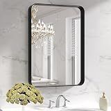 LOAAO 22X30 Inch Black Bathroom Mirror Metal Framed