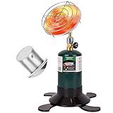 Portable Propane Heater with Catalytic Burner for Camping Outdoor Space 6200BTU Power with Control Valve Patio Heater 1lb Small Propane Gas Tank Holder Tent Garage Fishing stove buddy(Upgraded Burner)